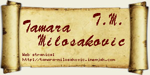 Tamara Milošaković vizit kartica